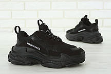 Кросівки чоловічі Balenciaga Triple S баленсіага чорні. Багатошарова підошва.. ТОП Репліка ААА класу., фото 2