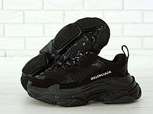 Кросівки чоловічі Balenciaga Triple S баленсіага чорні. Багатошарова підошва.. ТОП Репліка ААА класу., фото 3