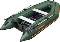 Лодка надувная Колибри км-300д с жестким дном и надувным килем трехместная моторная