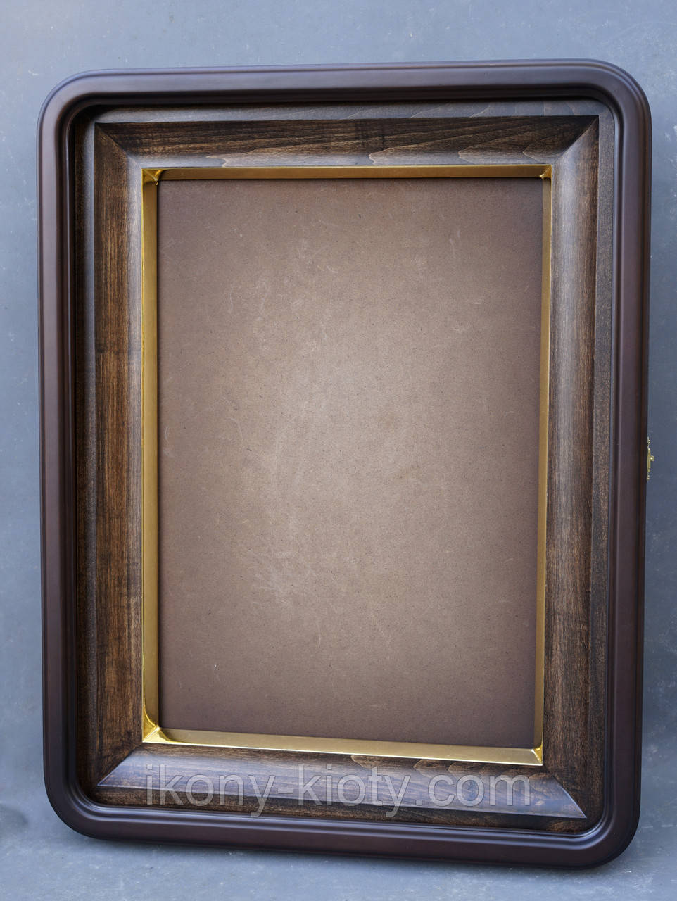 Кіот для ікони з округленими кутами з золоченим скосом, фото 1