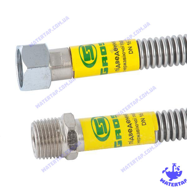 Купить Шланг для газа гофрированный (нержавейка) 1/2 (12мм) гайка гайка ...