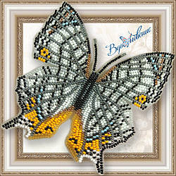 Метелик з бісеру вишивка на пластиковій основі Цирестис Нівея (BGP039)