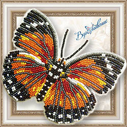 Метелик із бісеру вишивка на пластиковій основі Euphaedra Eleus (BGP057)