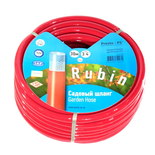 Шланг для поливання Evci Plastik Dominik (Rubin) садовий діаметр 3/4 дюйма, довжина 30 м (3/4 GHR 30)