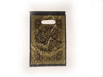 Поліетиленові пакети з прорізною ручкою розмір 20х30 "Візерунок Vip" 100 шт/уп., фото 3