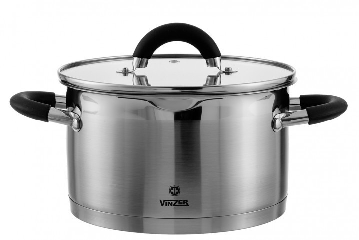Каструля Vinzer Progresso 3,4 л d20 см h11,5 см неіржавка сталь (89054NEW Vinzer)