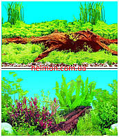 Фон для аквариума двусторонний коряга/растения, высота 40 см, 9009/9021