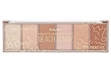 Beach Bunny палетка хайлайтерів і бронзерів Ruby Rose Highlighter and Bronzer Palette НВ-7514