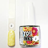 Акварельне чорнило Yo!Nails INKS 2 (жовтий колір) 5 мл