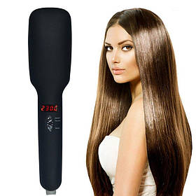 Гребінець-випрямляч для волосся 2 в 1 PTC Heating Ionic Hair Straightener Brush 