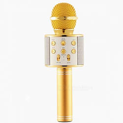 КАРАОКЕ система Мікрофон колонка бездротовий із динаміком і USB-входом BLUETOOTH золотий
