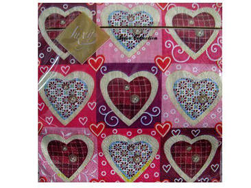 Дизайнерська серветка (ЗЗХЗЗ, 20 шт.) Luxy Серце (210) (1 пачка)