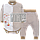 Комплект (костюмчик) для новонародженого р. 68 демісезонний тканина ІНТЕРЛОК 100% х/б 4198 Сірий, фото 2