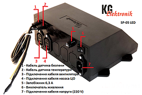 Автоматика для котла KG Elektronik SP-05 Led (1 вентилятор + 1 насос), фото 3