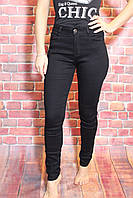 Жіночі чорні джинси з високою посадкою (талією) американка ( код 440) 25-30разм