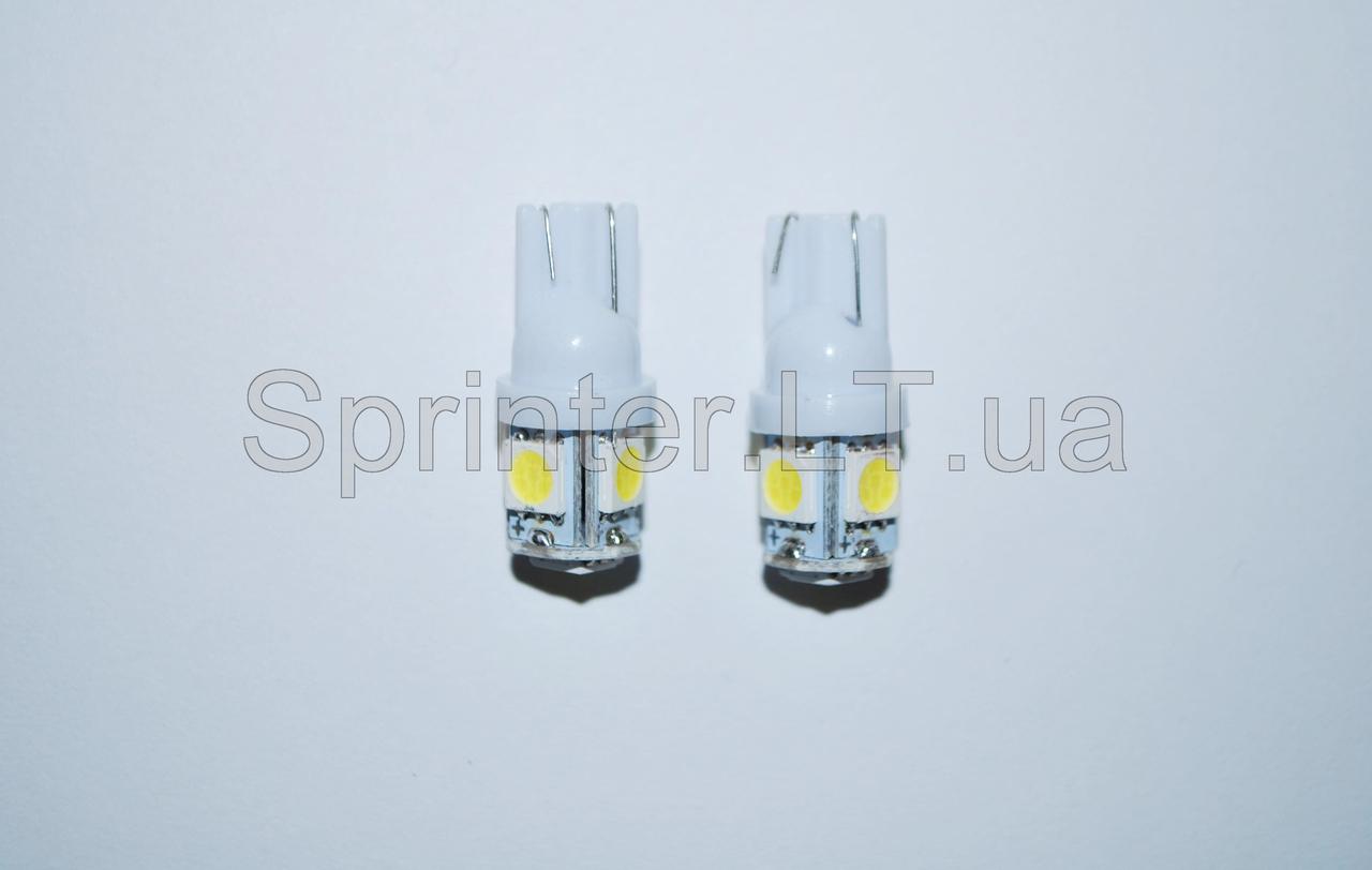 Лампа діодна безцінка. W2.1x9.5d/T10/5-SMD 5050 "LED" 2шт, фото 1