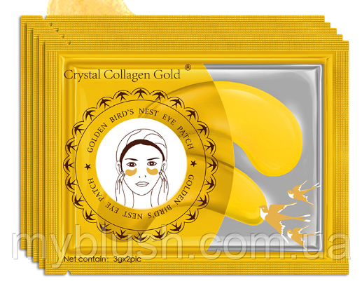 Патчі для очей Crystal Collagen Gold eye mask 6 g (заспокійливі)