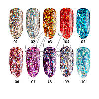 Глітер гель у баночці Gel glitter "Global fashion", 8 грамів