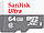 Картка пам'яті SanDisk 64 GB microSDXC C10 UHS-I R80MB/s Ultra + SD, фото 2