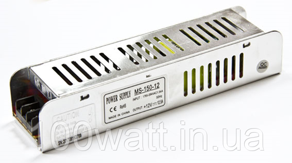 Блок живлення MS-150-12, 12 V 12.5 А 150 W для світлодіодної стрічки
