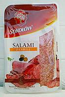 Колбаса салями с луком нарезка Sokolow Salami z cebula 100гр (Польша)