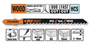 Пильні полотна для електролобзиків. Серія JT244DDC