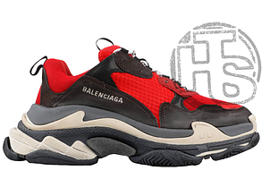 Жіночі кросівки Balenciaga Triple S Red Black Pre-Distressed 516440-W09O7-6576