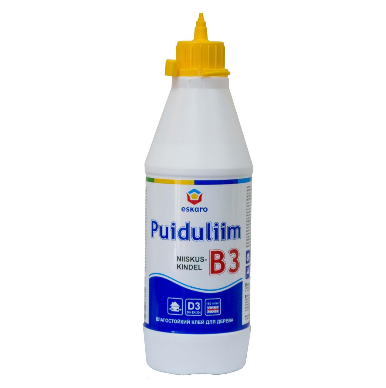 Eskaro Puiduliim B-3, клей для дерева вологостійкий D3, 0,33л
