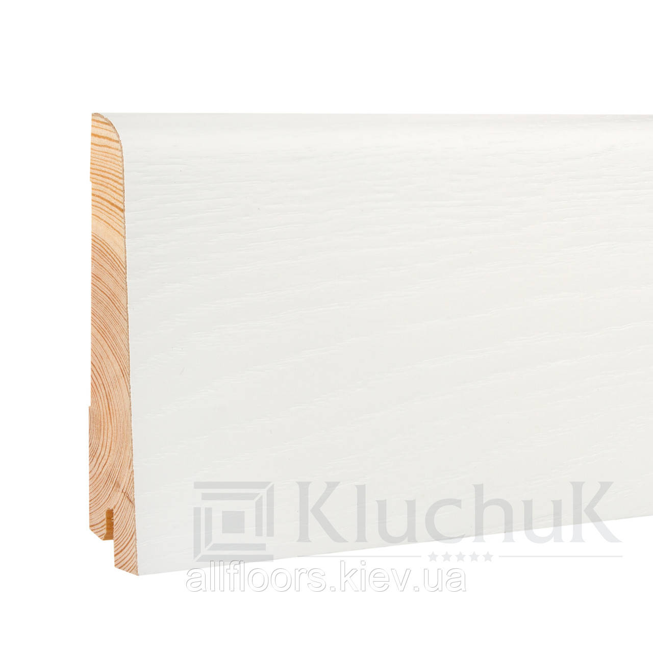 Плінтус Kluchuk White Plinth KLW-05 Євро 100мм