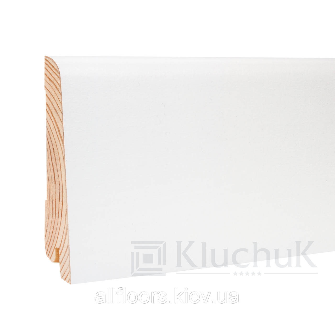 Плінтус Kluchuk White Plinth KLW-03 Євро 80мм