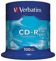 Диск Verbatim CD-R 700Mb, 52х, 80min, Cake (100)