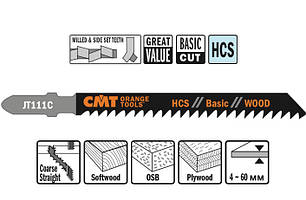 Пильні полотна для електролобзиків. Серія JT111C