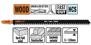 Пильні полотна для електролобзиків. Серія JT744D