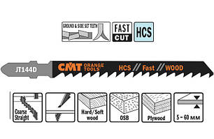 Пильні полотна для електролобзиків. Серія JT144D