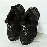 Кросівки чоловічі/жіночі замшеві Balenciaga "Чорні" багатошарова підошва р36-43, фото 5