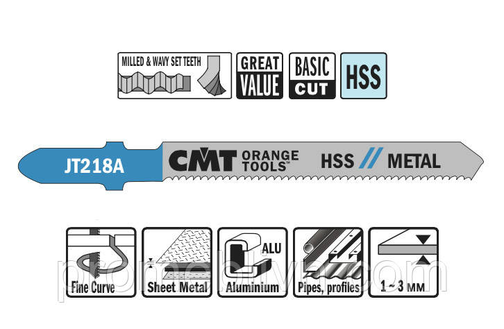 Пильні полотна для електролобзиків. Серія JT218A