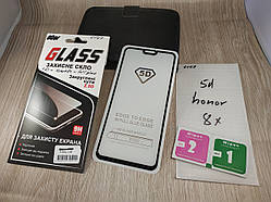 5D full glue захисне скло для Huawei Honor 8X (black) повне проклеювання