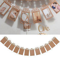 Гірлянда для фото за місяцями на перший рік