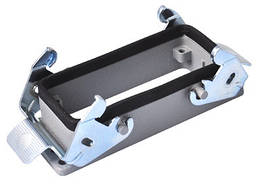 Корпус для промислового роз'єму багатоконтактного багатополюсного типу HDC (Heavy Duty Connectors) 16P+E / 16A / 500V, врізний для контактів "мама"