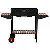 Мангал стаціонарний daddy smoke з колесами на 12 шампурів Дід Коптенко, фото 3