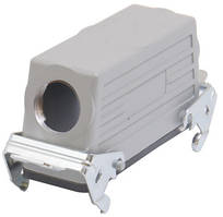 Корпус для промислового роз'єму багатоконтактного багатополюсного типу HDC (Heavy Duty Connectors) 24P+E / 16A / 500V, кабельний для контактів "мама" введення збоку