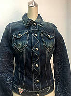 Куртка женская джинсовая темно синяя