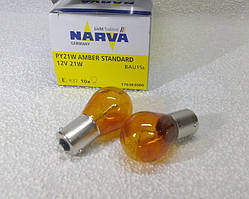Лампа поворотів (жовтогаряча) BAU15S PY21W Narva Amber