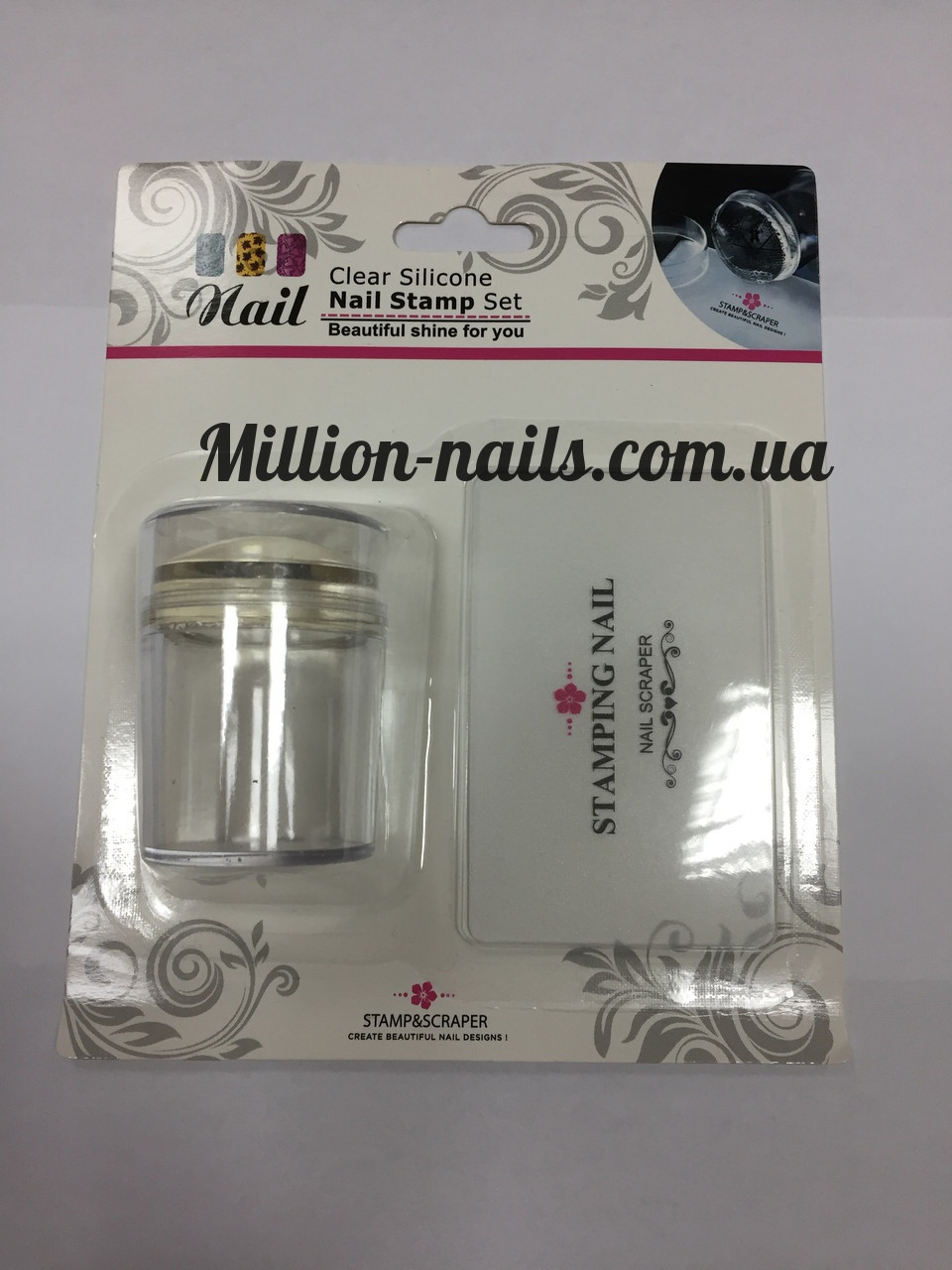 Набір для стемпинга штамп і скрапер Naill Stamp Set