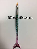 Кисть для дизайна ногтей "Русалка" №8