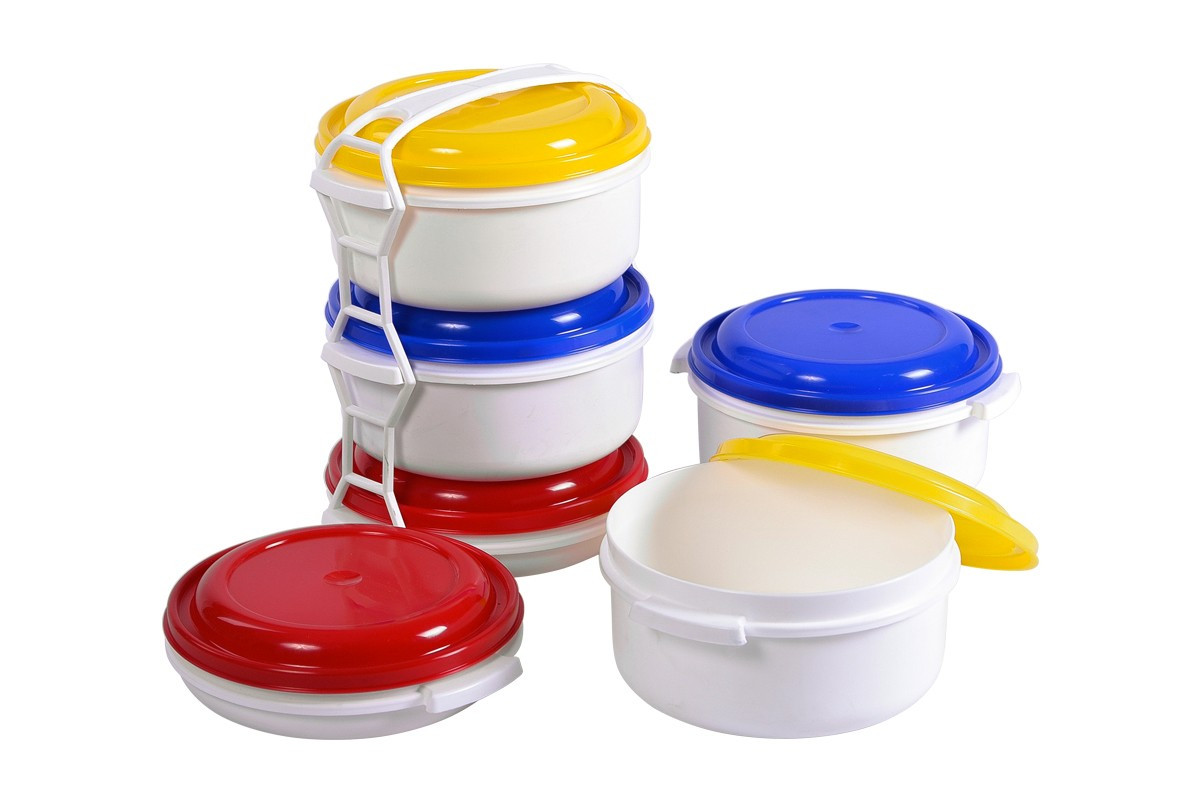 Лотки  для їжі, комплект судків 1л+1л+0,5 л МЕД, фото 1