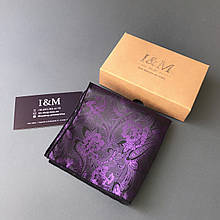 Нагрудний платок I&M Craft фіолетовий з чорним (011147P)