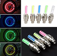 Светодиодная подсветка колеса велосипеда , LED ниппель ( Комплект 2 штуки )