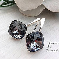 Стильные сережки с кристаллами Swarovski