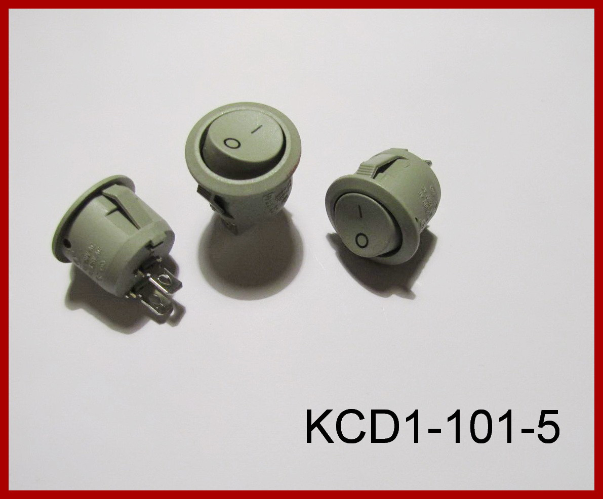 Перемикач консольний KCD1-101-5, 250V,6A.